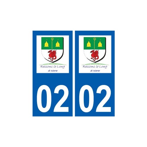 02 Ressons-le-Long logo ville autocollant plaque sticker