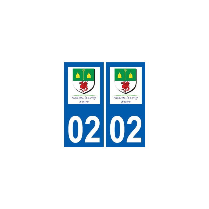 02 Ressons-le-Long logo ville autocollant plaque sticker