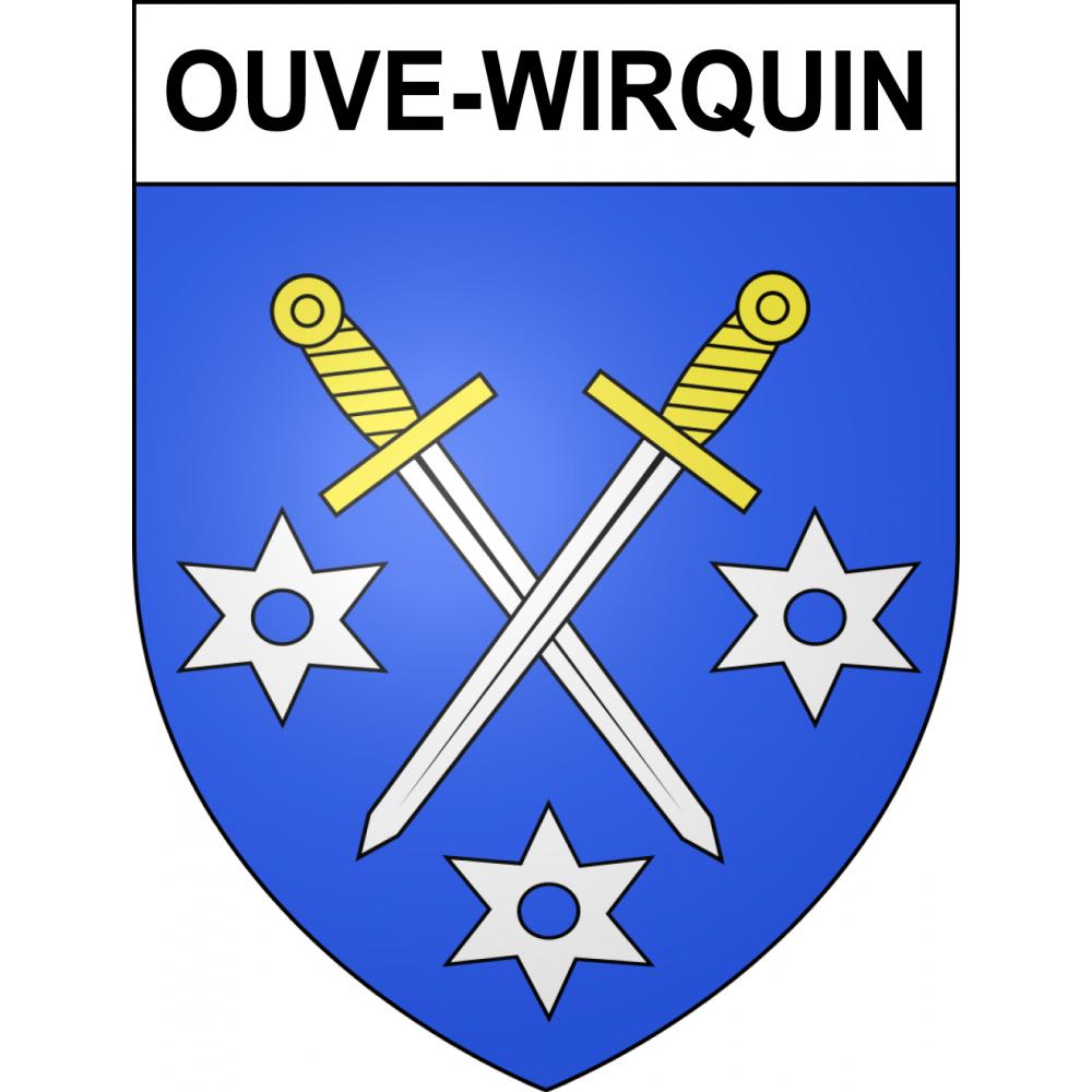 Pegatinas escudo de armas de Ouve-Wirquin adhesivo de la etiqueta engomada