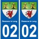 02 Ressons-le-Long ville autocollant plaque sticker