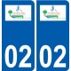 02 Oulchy-le-Château logo ville autocollant plaque sticker