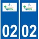 02 Oulchy-le-Château logo ville autocollant plaque sticker