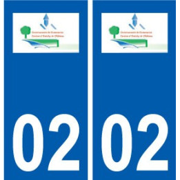 02 Oulchy-le-Château logo ville autocollant plaque sticker