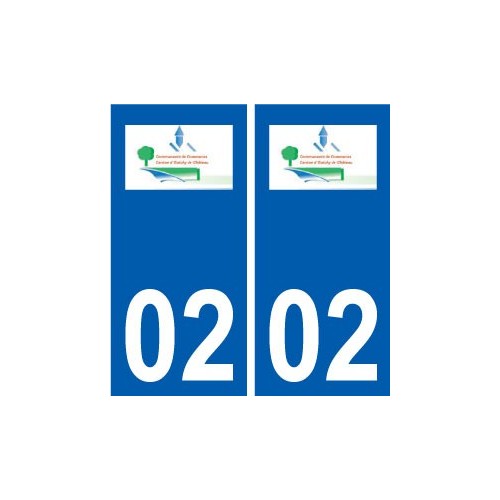 02 Oulchy-le-Château logo ville autocollant plaque sticker