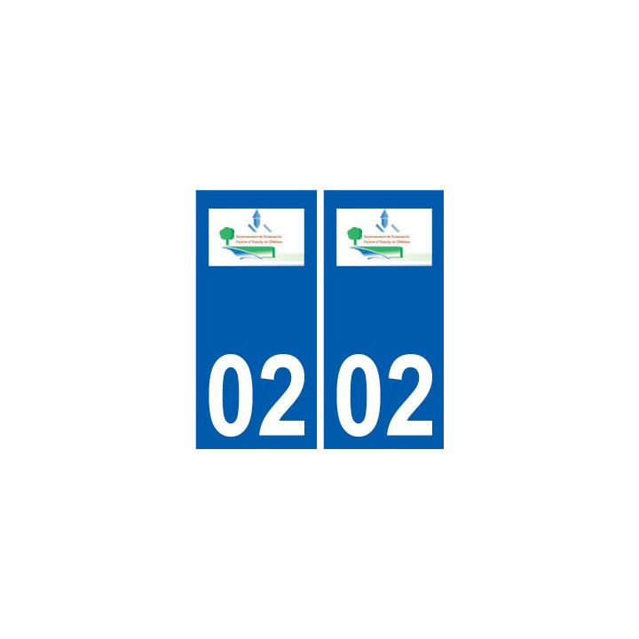 02 Oulchy-le-Château logo ville autocollant plaque sticker