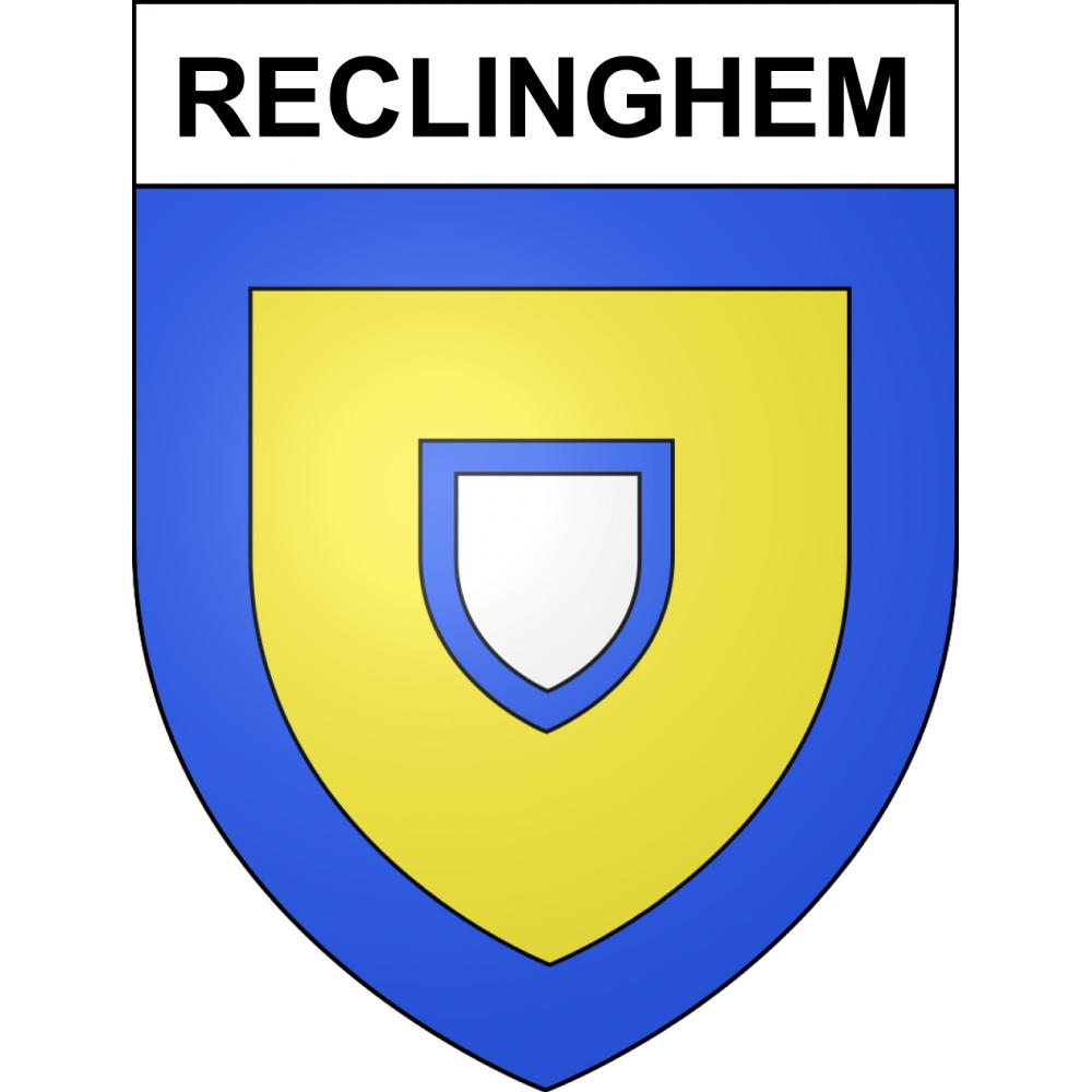 Reclinghem 62 ville sticker blason écusson autocollant adhésif