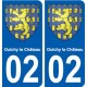 02 Oulchy-le-Château ville autocollant plaque sticker