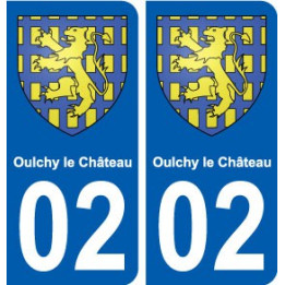 02 Oulchy-le-Château ville autocollant plaque sticker