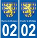 02 Oulchy-le-Château ville autocollant plaque sticker