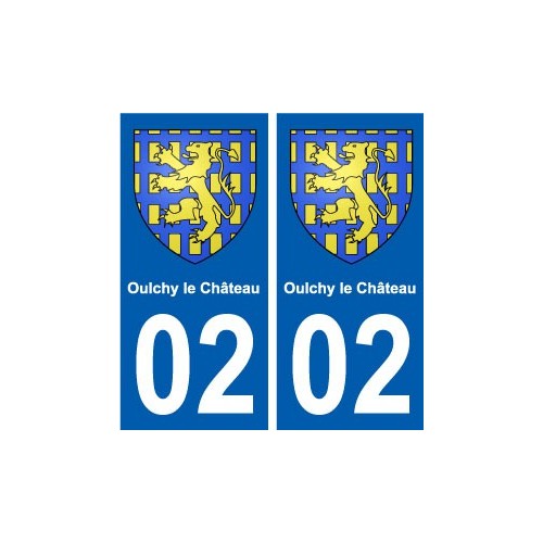 02 Oulchy-le-Château ville autocollant plaque sticker