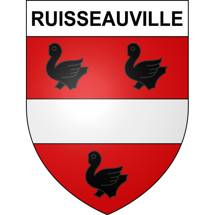Pegatinas escudo de armas de Ruisseauville adhesivo de la etiqueta engomada