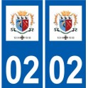 02 Nogent-l'Artaud logo ville autocollant plaque sticker