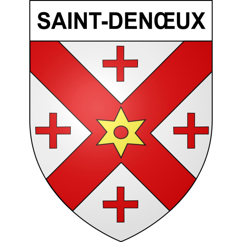 Pegatinas escudo de armas de Saint-Denœux adhesivo de la etiqueta engomada
