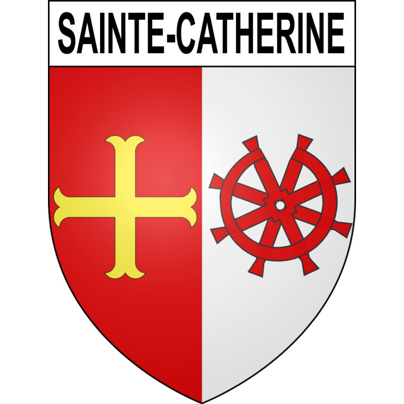 Pegatinas escudo de armas de Sainte-Catherine adhesivo de la etiqueta engomada