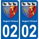 02 Nogent-l'Artaud ville autocollant plaque sticker