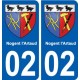 02 Nogent-l'Artaud ville autocollant plaque sticker
