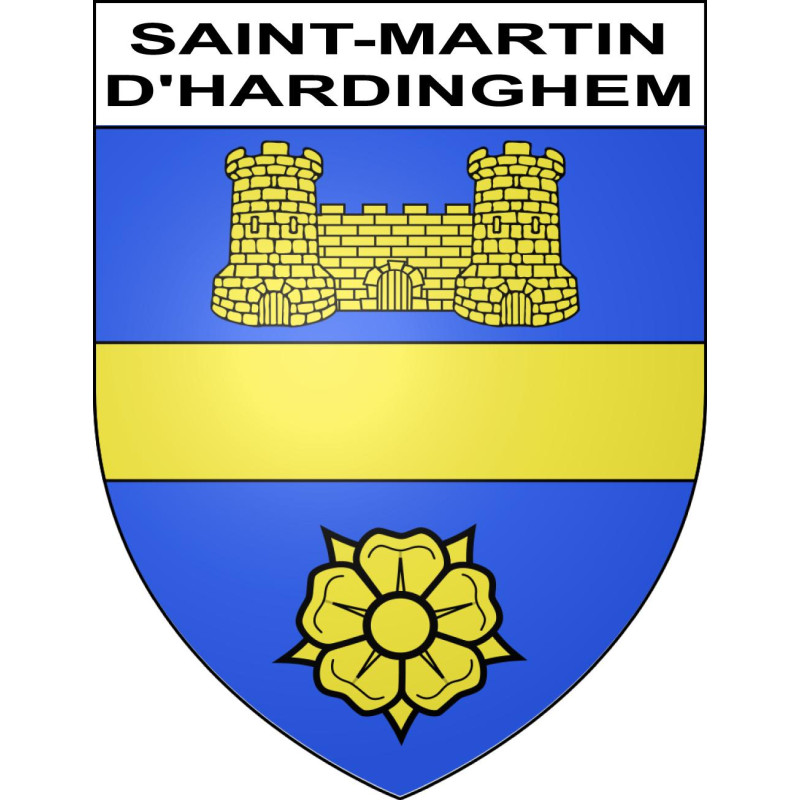 Saint-Martin-d'Hardinghem 62 ville sticker blason écusson autocollant adhésif