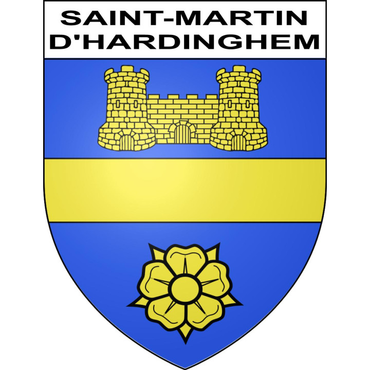 Saint-Martin-d'Hardinghem 62 ville sticker blason écusson autocollant adhésif