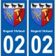 02 Nogent-l'Artaud ville autocollant plaque sticker