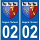 02 Nogent-l'Artaud ville autocollant plaque sticker