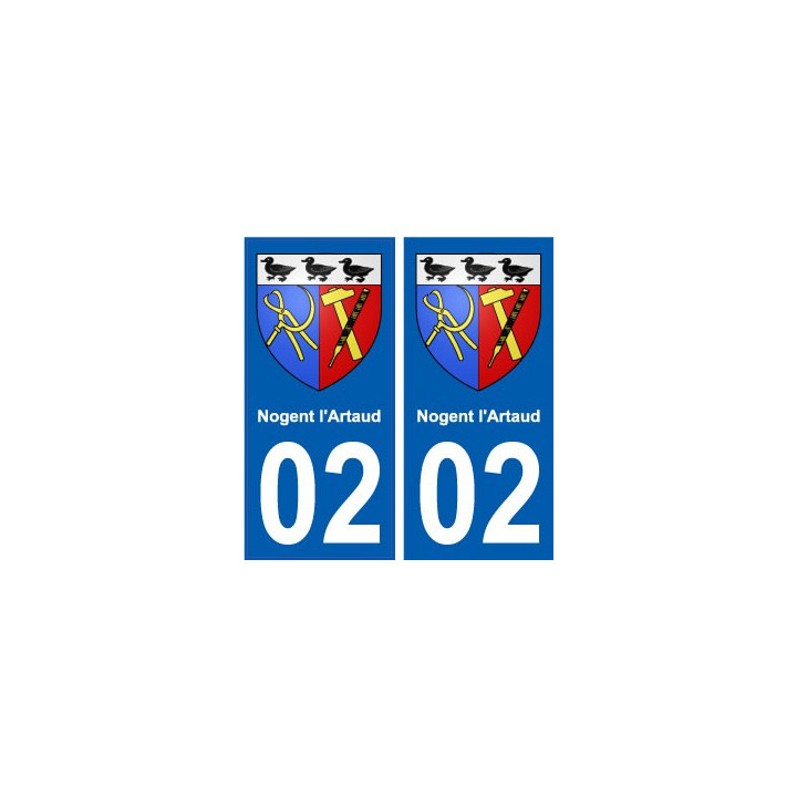 02 Nogent-l'Artaud ville autocollant plaque sticker