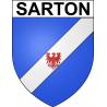 Pegatinas escudo de armas de Sarton adhesivo de la etiqueta engomada
