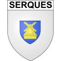 Serques 62 ville sticker blason écusson autocollant adhésif