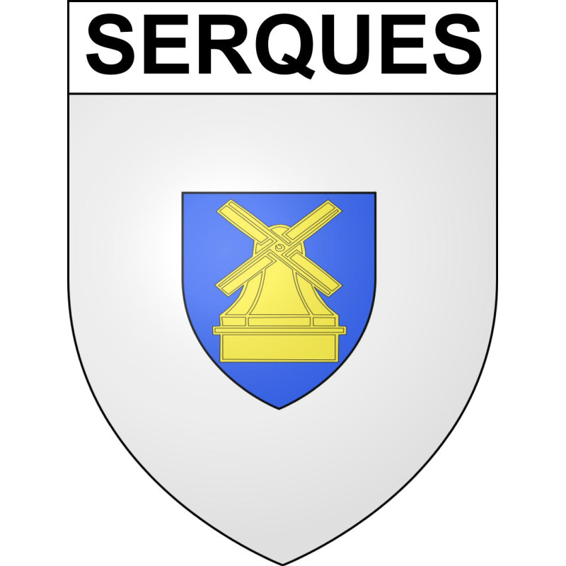 Pegatinas escudo de armas de Serques adhesivo de la etiqueta engomada