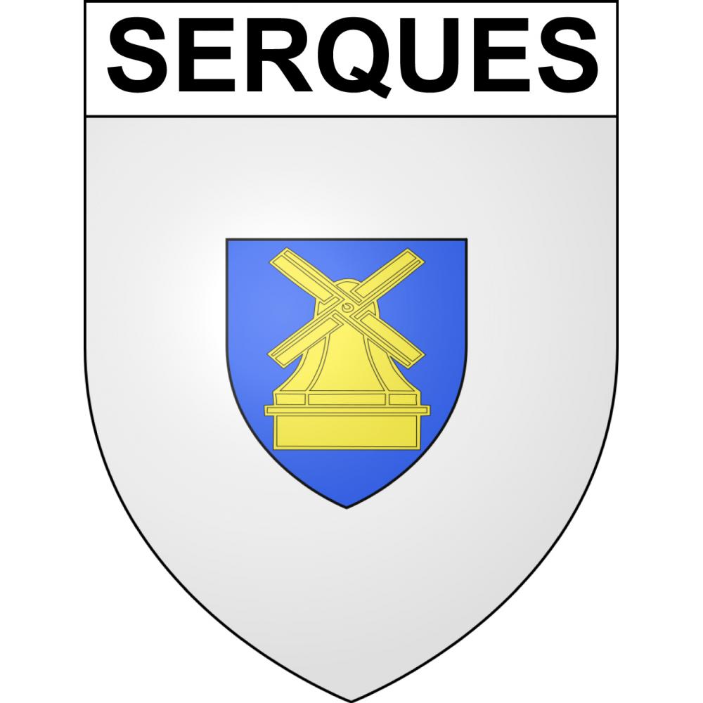 Serques 62 ville sticker blason écusson autocollant adhésif