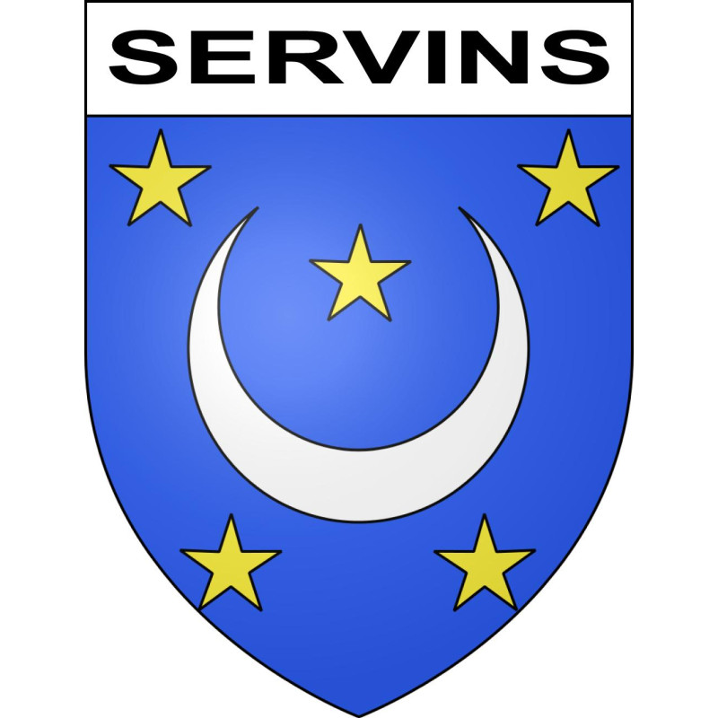 Pegatinas escudo de armas de Servins adhesivo de la etiqueta engomada