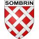 Pegatinas escudo de armas de Sombrin adhesivo de la etiqueta engomada