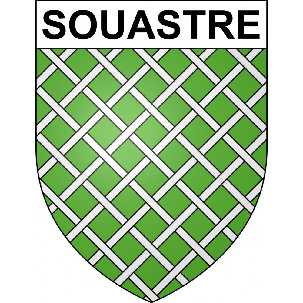 Pegatinas escudo de armas de Souastre adhesivo de la etiqueta engomada