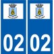 02 Nogent-l'Artaud ville autocollant plaque sticker