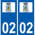 02 Nogent-l'Artaud ville autocollant plaque sticker