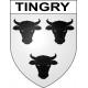 Tingry 62 ville sticker blason écusson autocollant adhésif