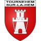 Pegatinas escudo de armas de Tournehem-sur-la-Hem adhesivo de la etiqueta engomada