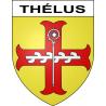 Pegatinas escudo de armas de Thélus adhesivo de la etiqueta engomada