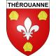 Pegatinas escudo de armas de Thérouanne adhesivo de la etiqueta engomada