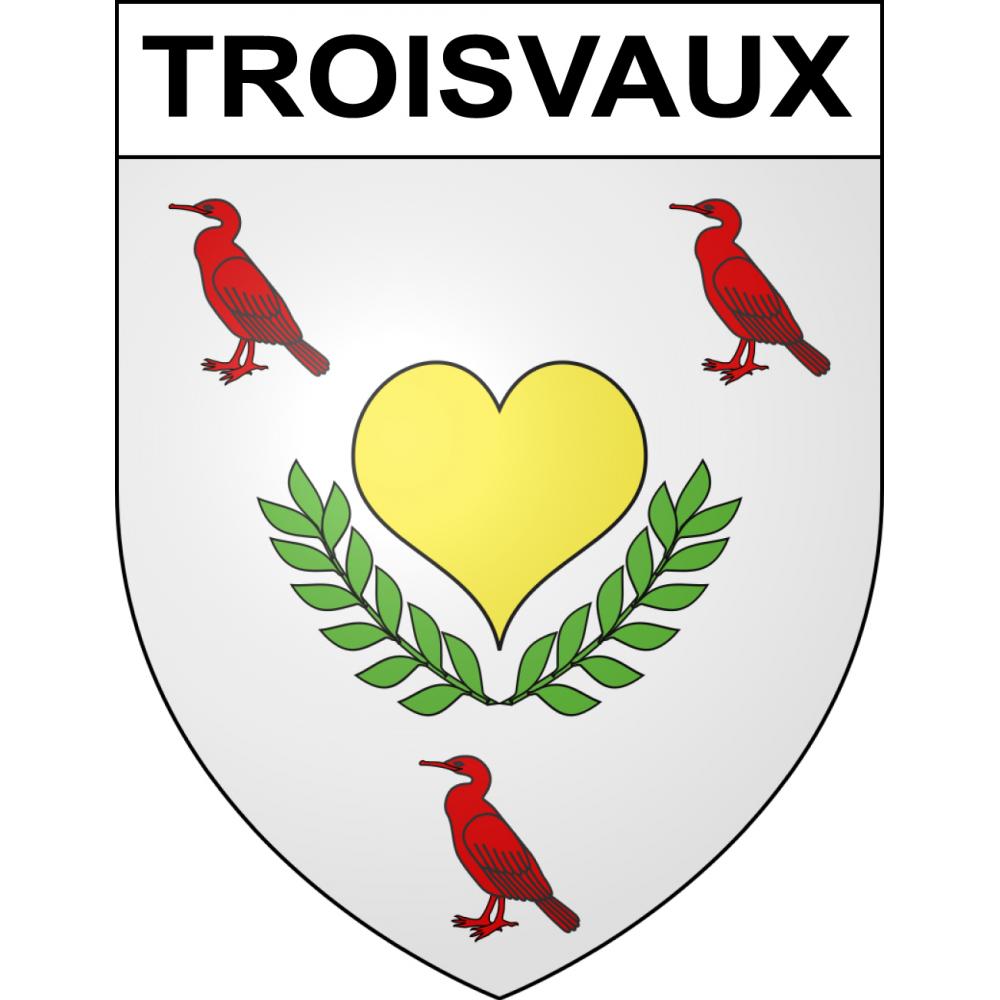 Troisvaux 62 ville sticker blason écusson autocollant adhésif