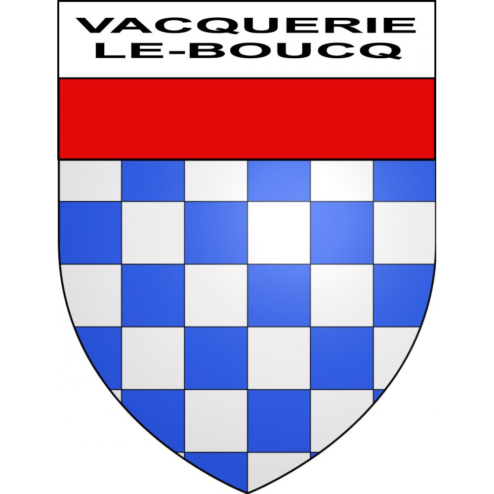 Pegatinas escudo de armas de Vacquerie-le-Boucq adhesivo de la etiqueta engomada