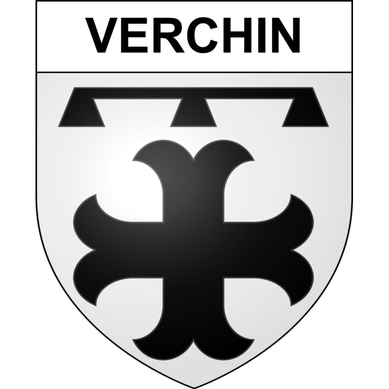 Verchin 62 ville sticker blason écusson autocollant adhésif