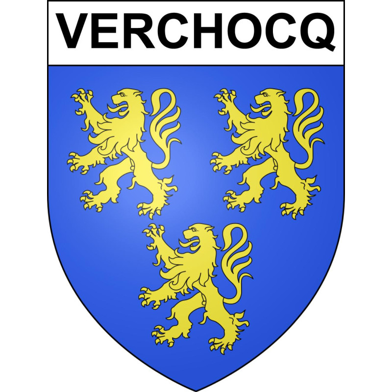 Verchocq 62 ville sticker blason écusson autocollant adhésif