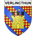Pegatinas escudo de armas de Verlincthun adhesivo de la etiqueta engomada