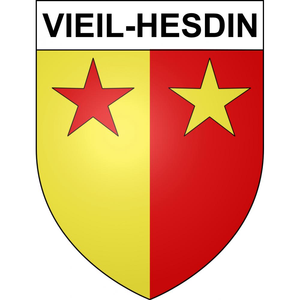 Pegatinas escudo de armas de Vieil-Hesdin adhesivo de la etiqueta engomada