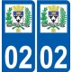02 Liesse-Notre-Dame logo ville autocollant plaque sticker