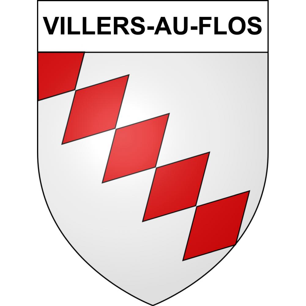 Pegatinas escudo de armas de Villers-au-Flos adhesivo de la etiqueta engomada