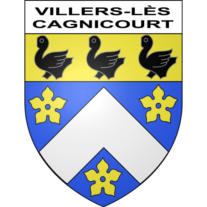 Villers-lès-Cagnicourt Sticker wappen, gelsenkirchen, augsburg, klebender aufkleber