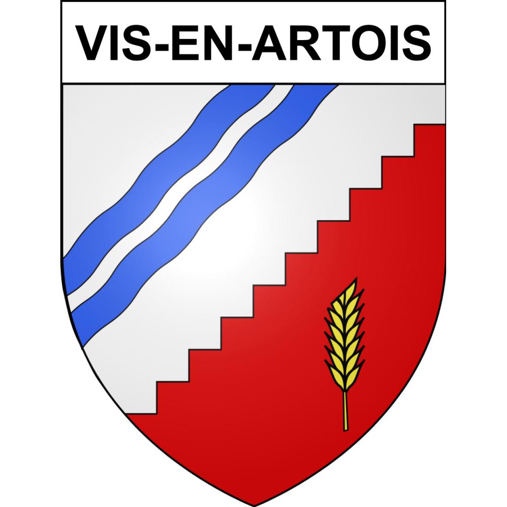 Vis-en-Artois 62 ville sticker blason écusson autocollant adhésif