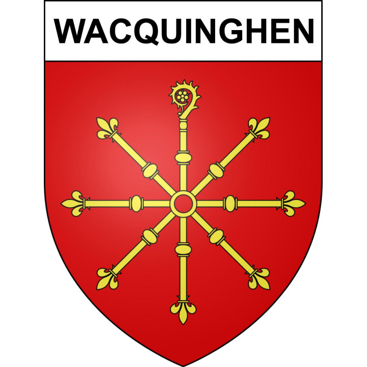 Wacquinghen 62 ville sticker blason écusson autocollant adhésif