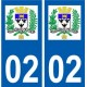 02 Liesse-Notre-Dame logo ville autocollant plaque sticker